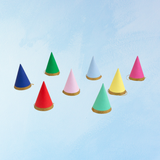 party hats - mini multicolour (set of eight)