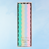 bougies d'anniversaire – pastel ondulé (lot de seize)