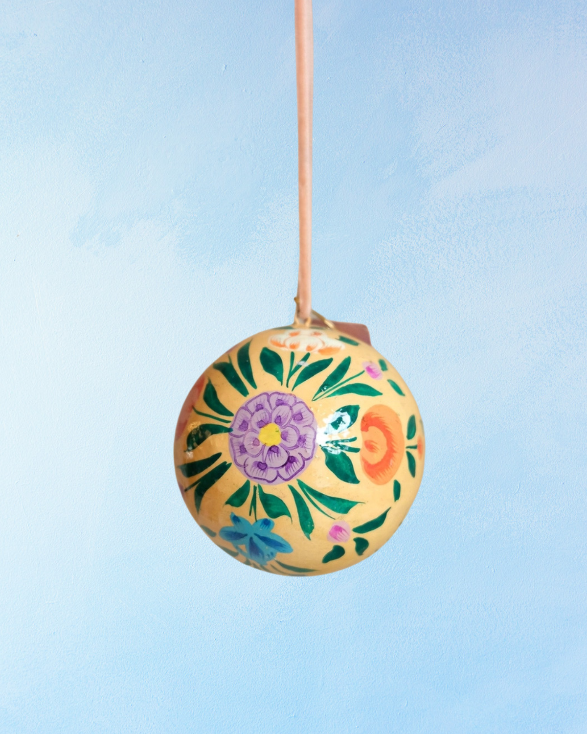 ornament - paper maché bauble (assorted)