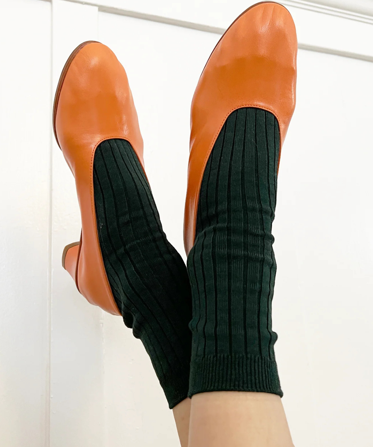 chaussettes - ses côtelées en coton - pervenche
