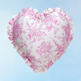 pillow - pink toile heart