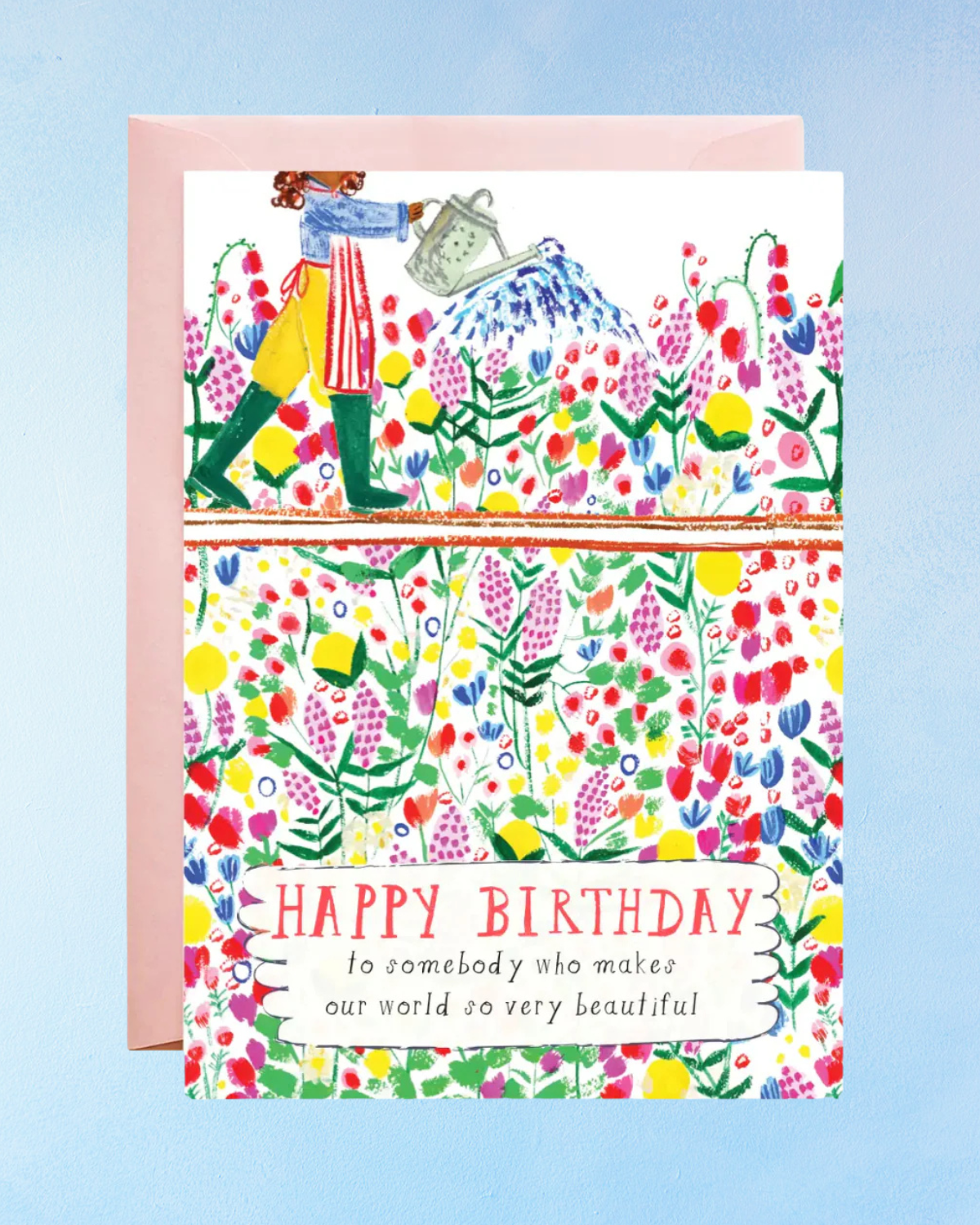 greeting card - birthday peonies & roses