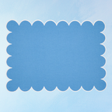 placemats - scalloped cotton: periwinkle (set of two)