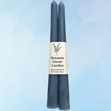 candle - pair of beeswax tapers - petrol blue (multiple sizes)