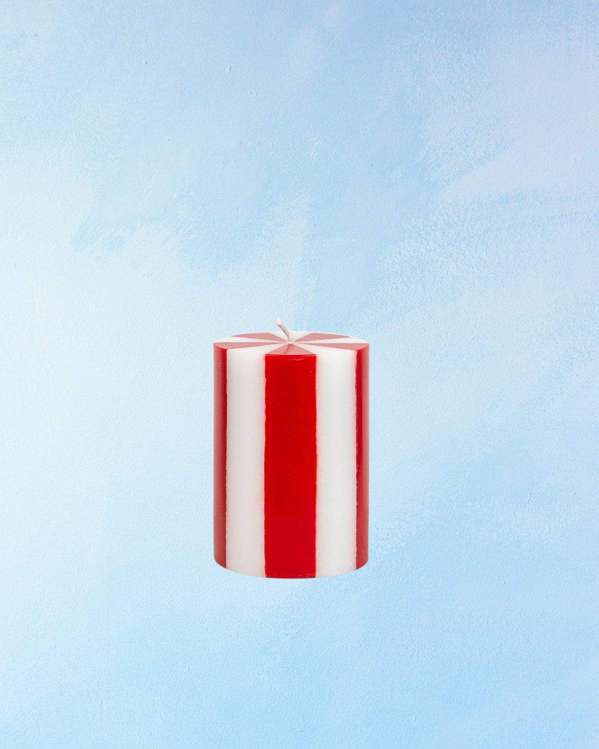 candle - pillar - red candy stripe