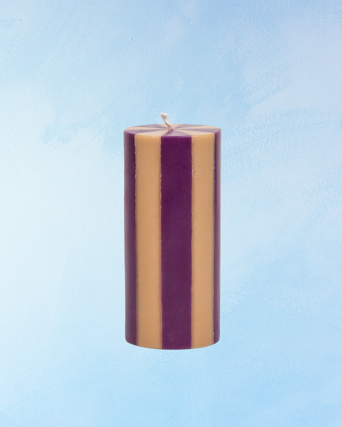 candle - pillar: plum stripe