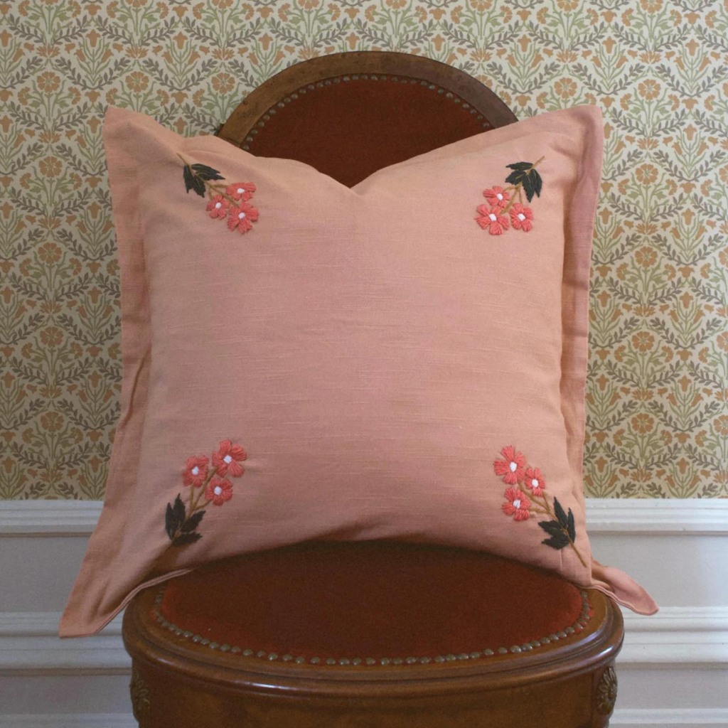 ada clare pillow in dusty pink