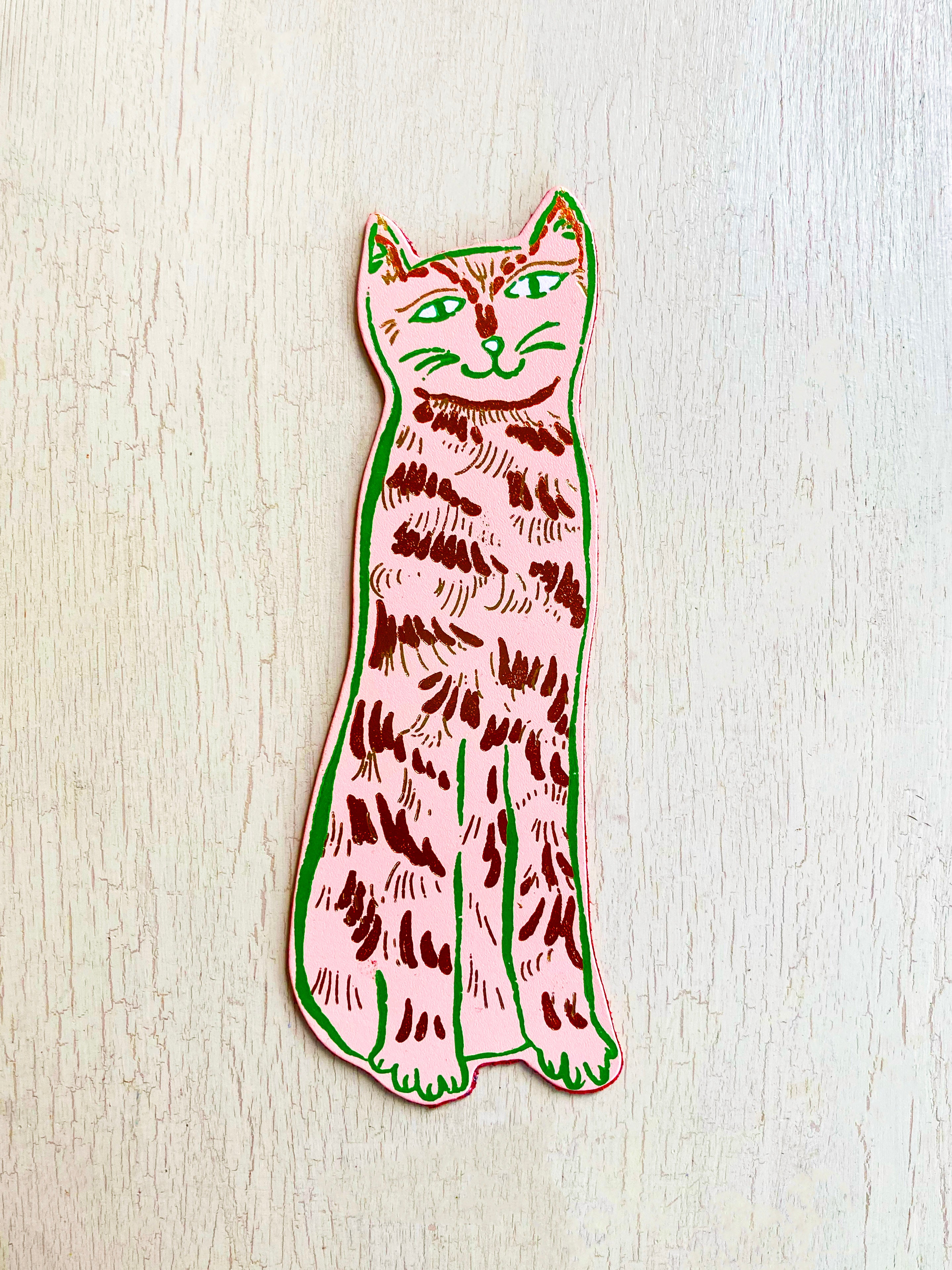 bookmark - pink cat tails