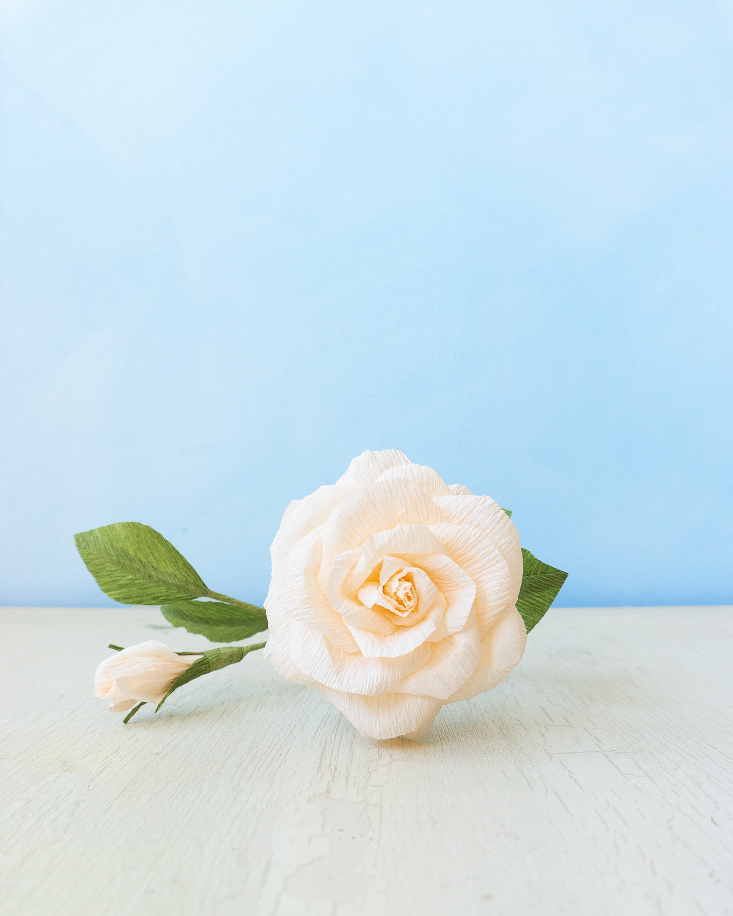 handmade paper flower - pale pink rose