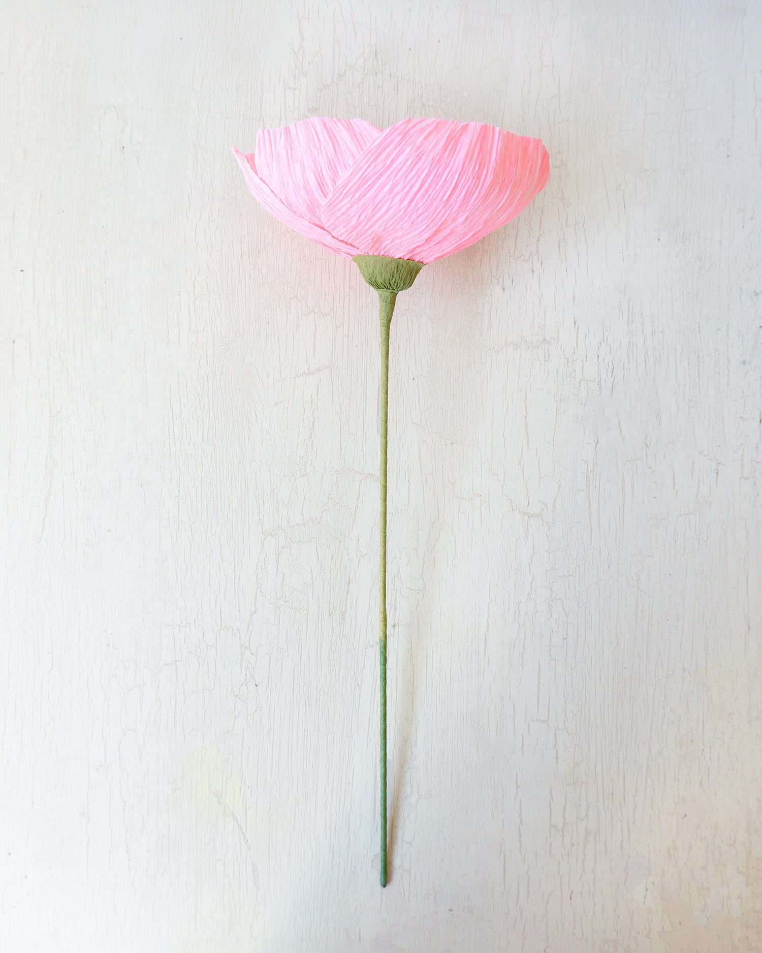 handmade paper flower - pink poppy