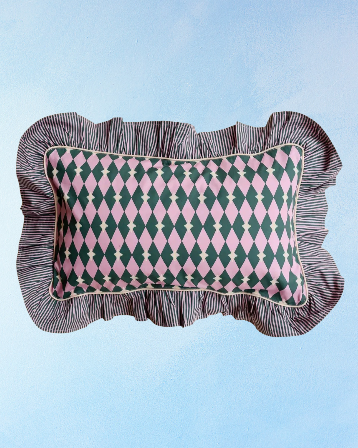 pillow -  pink harlequin
