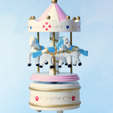 music box - carousel: pink and white