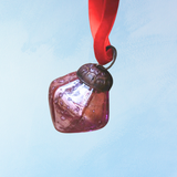 ornament - pink opalescent glass
