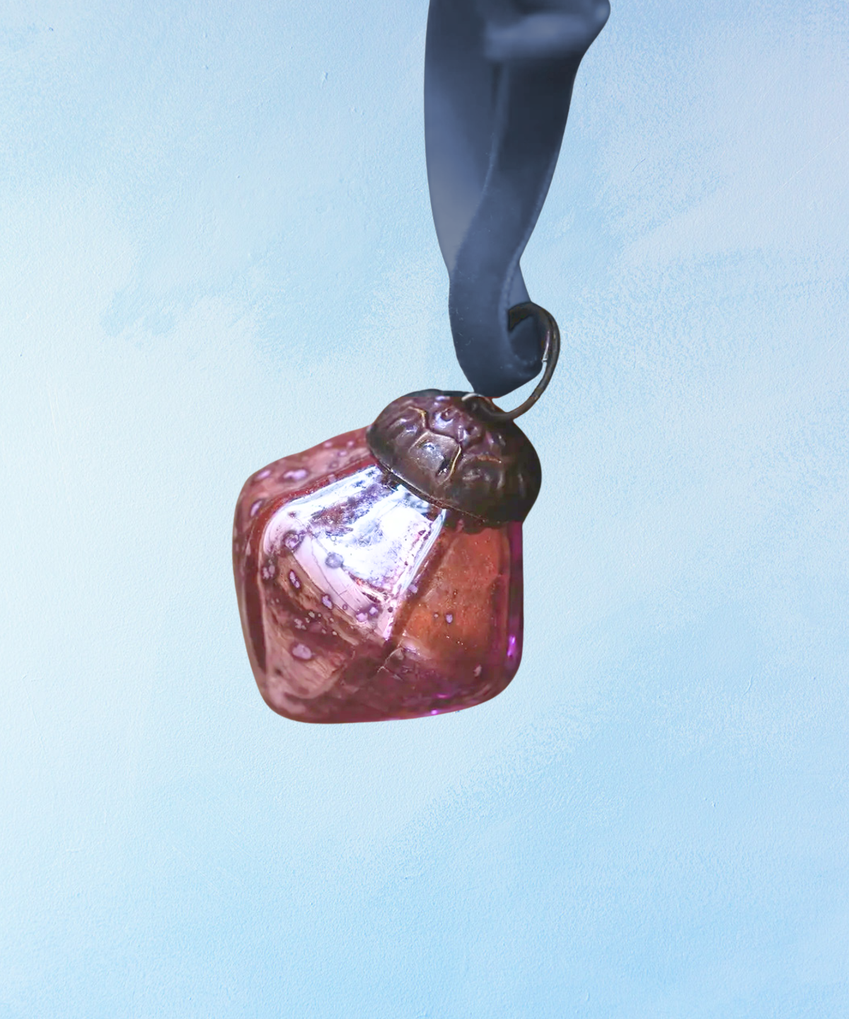 ornament - pink opalescent glass