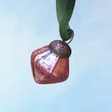 ornament - pink opalescent glass