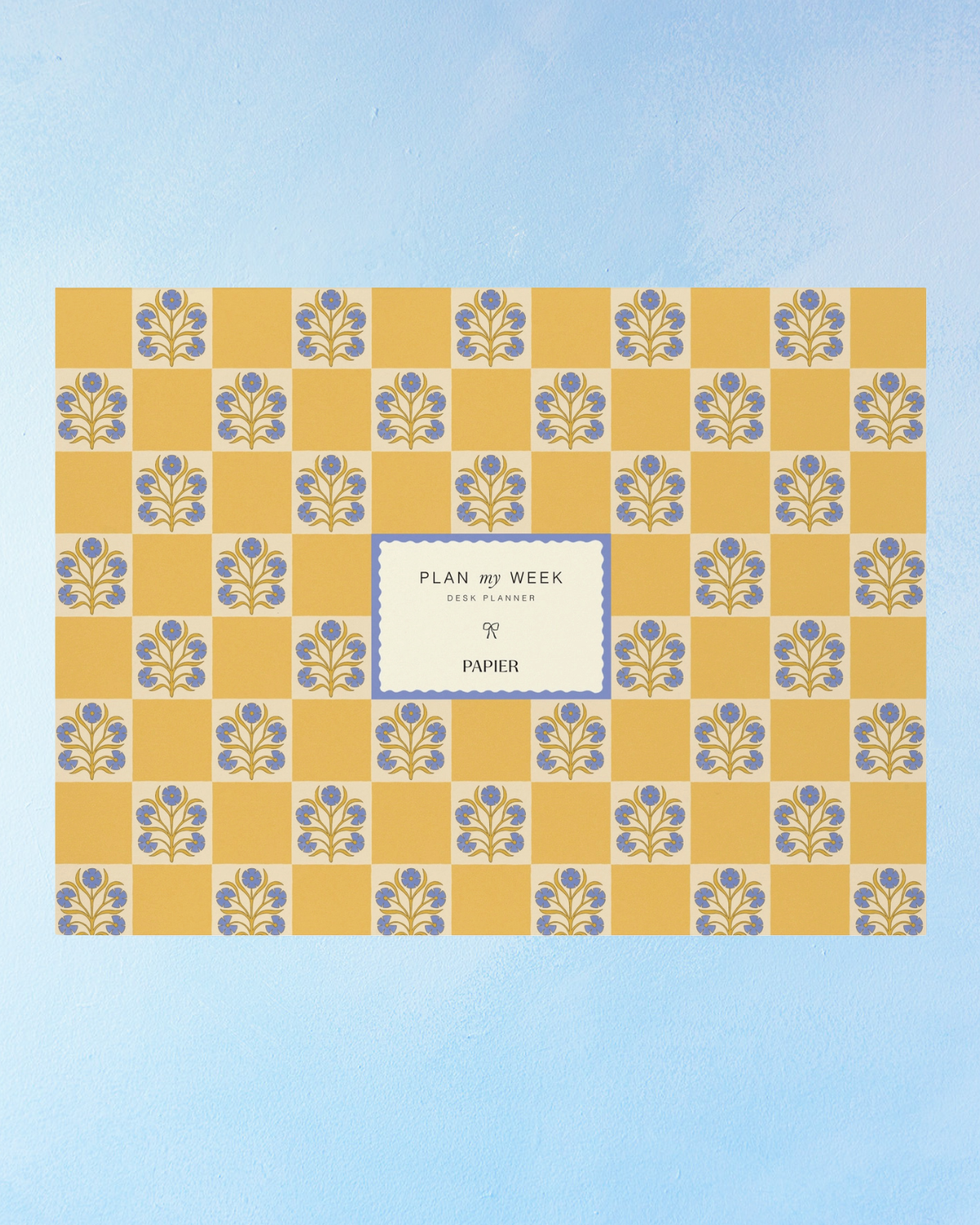 weekly planner - floral checkered