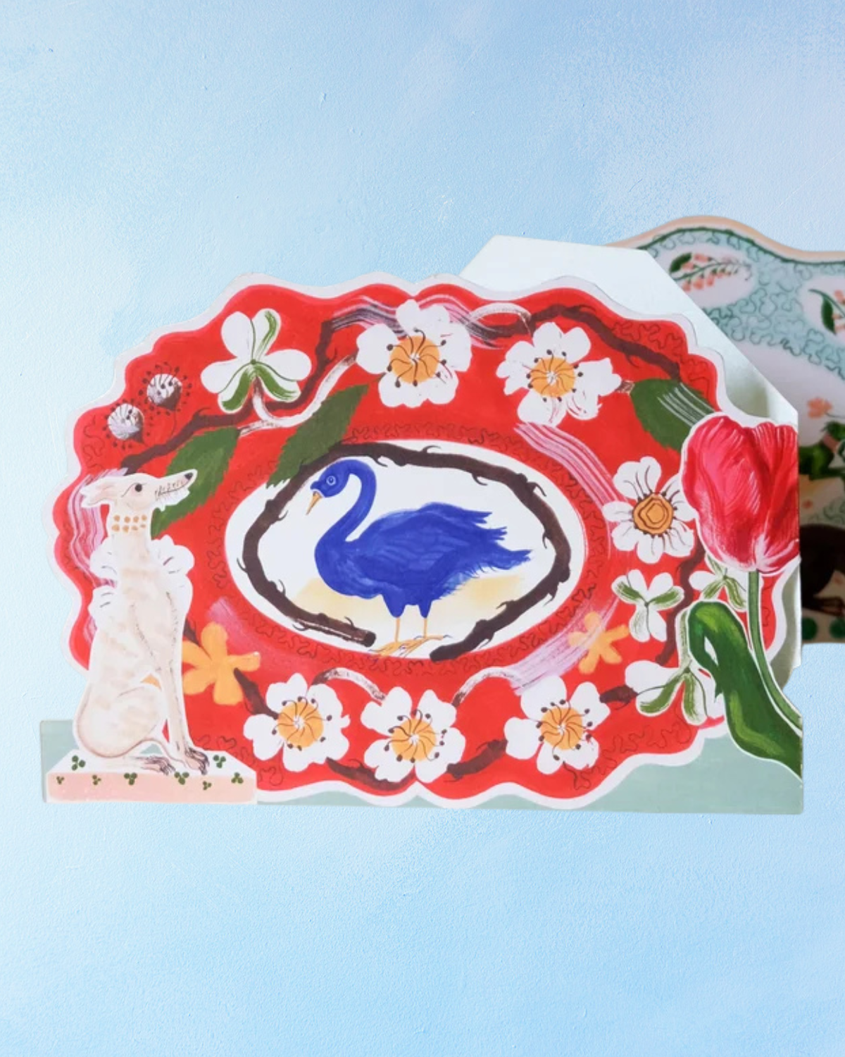 greeting card - romantic platter concertina