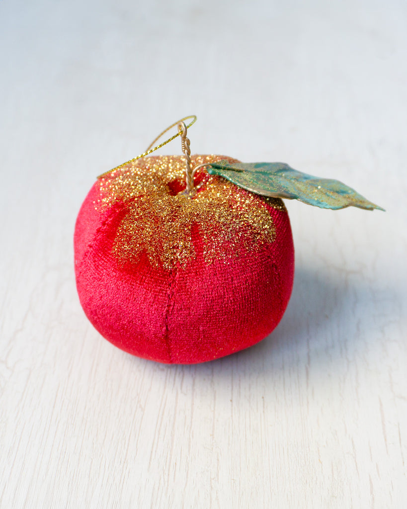 ornament - plush apple