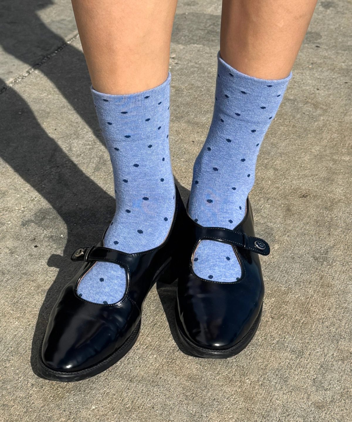 socks - sneaker - blue polkadot