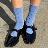 socks - sneaker - blue polkadot