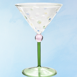 glassware - cocktail: polka dot