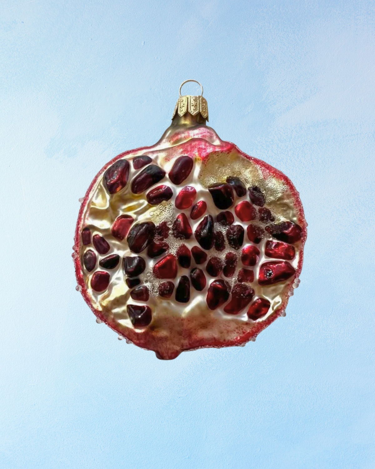 ornament - frosted pomegranate