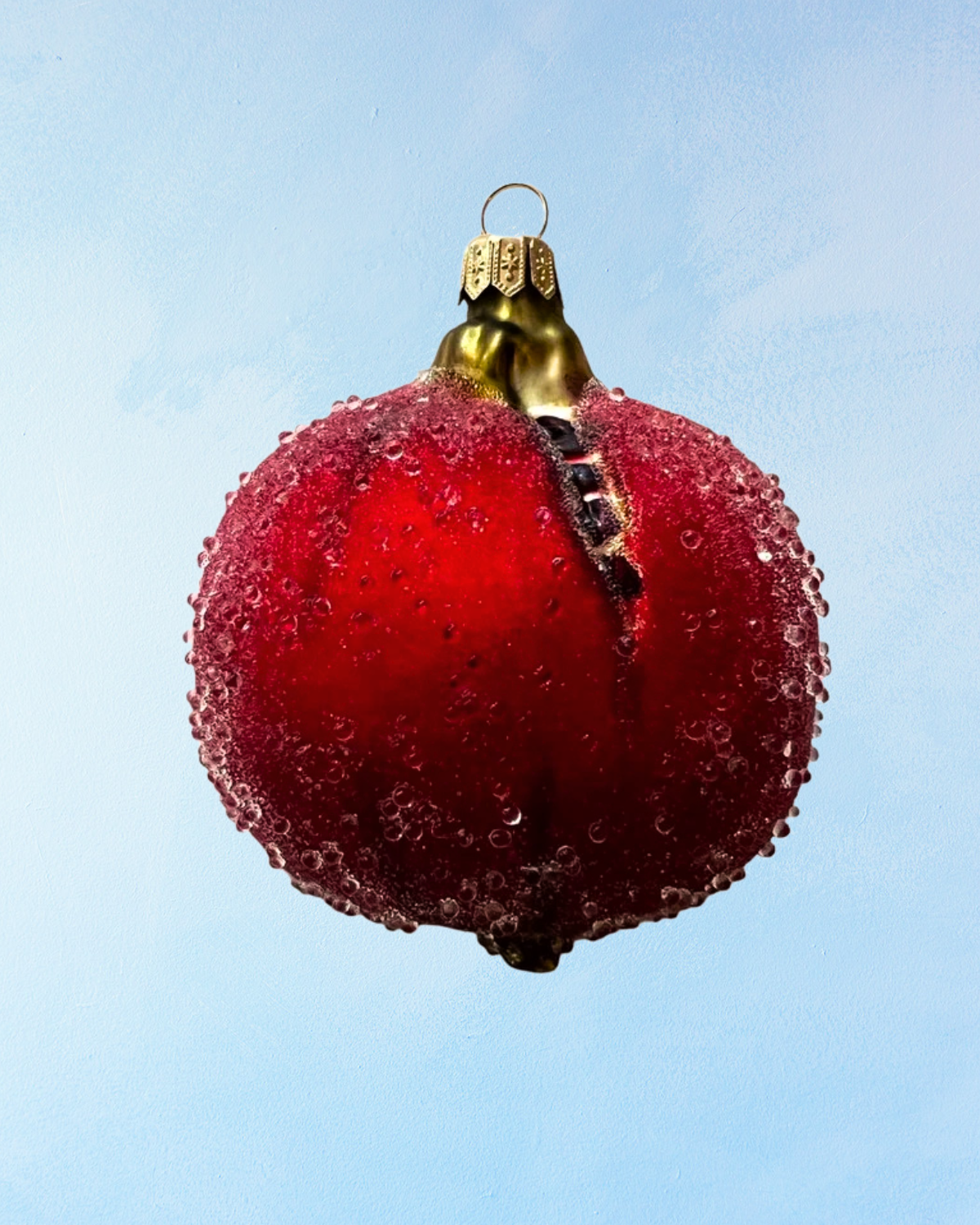 ornament - frosted pomegranate
