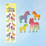 sticker sheet - rainbow ponies