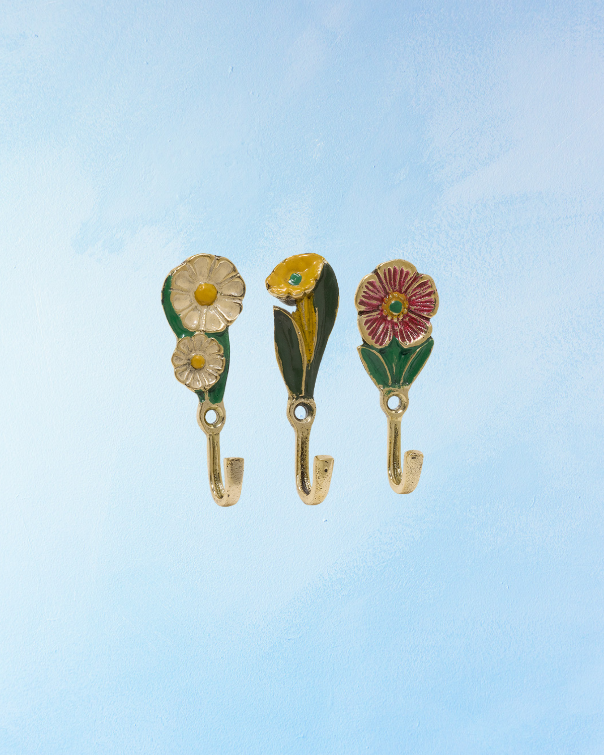 wall hooks - posy (set of three)