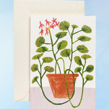 greeting card - geraniums