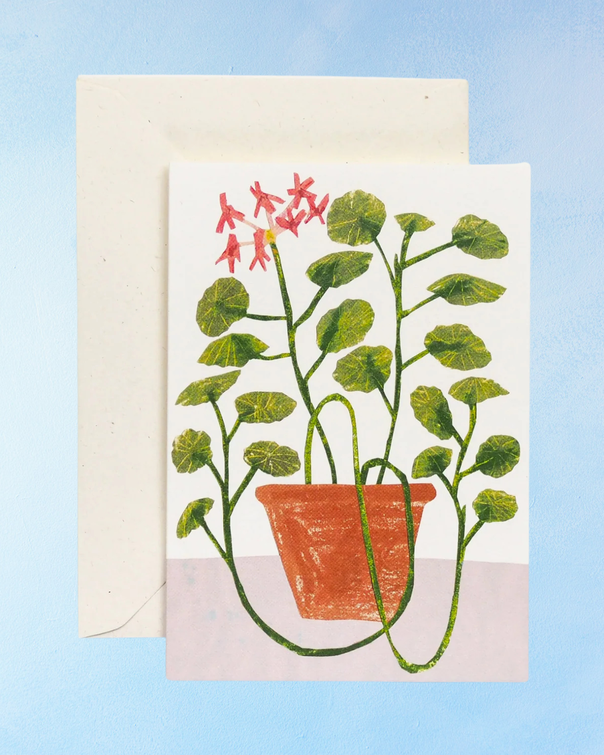 greeting card - geraniums