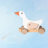 jouet à tirer canard en bois