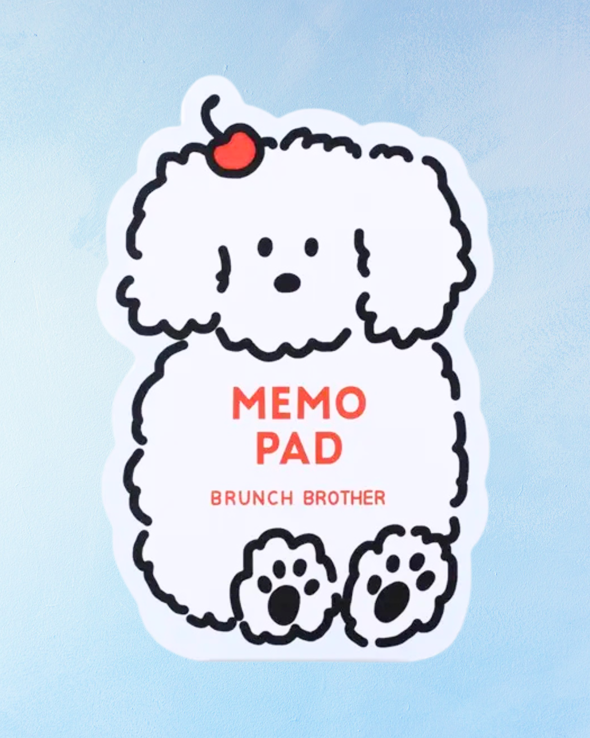 memo pad - cherry puppy