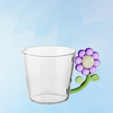 glassware - purple flower handle