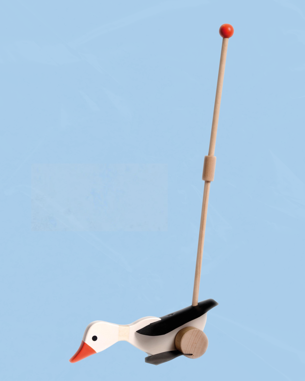 push along wooden goose toy