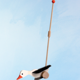 toy - push along wooden goose