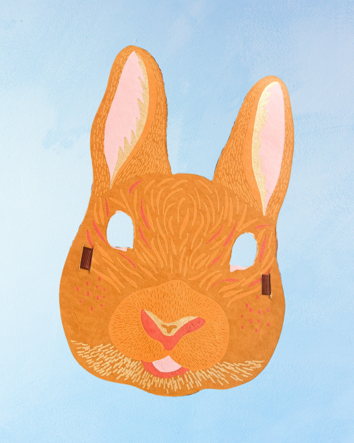 greeting card - rabbit mask