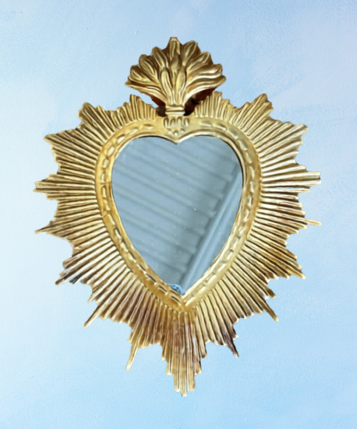 miroir - cœur immaculé de Marie en fer blanc suspendu