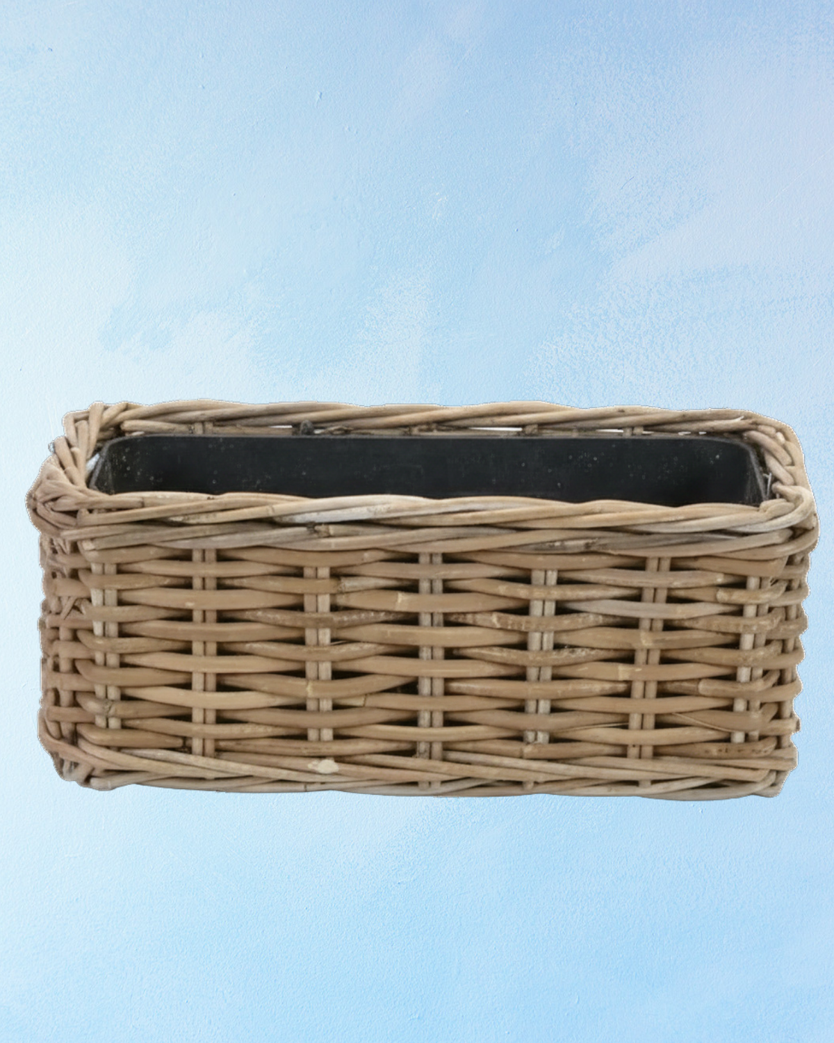 planter - rectangular rattan