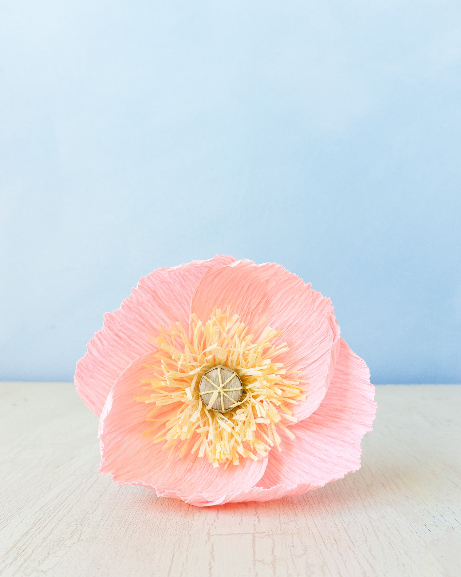 handmade paper flower - pink poppy