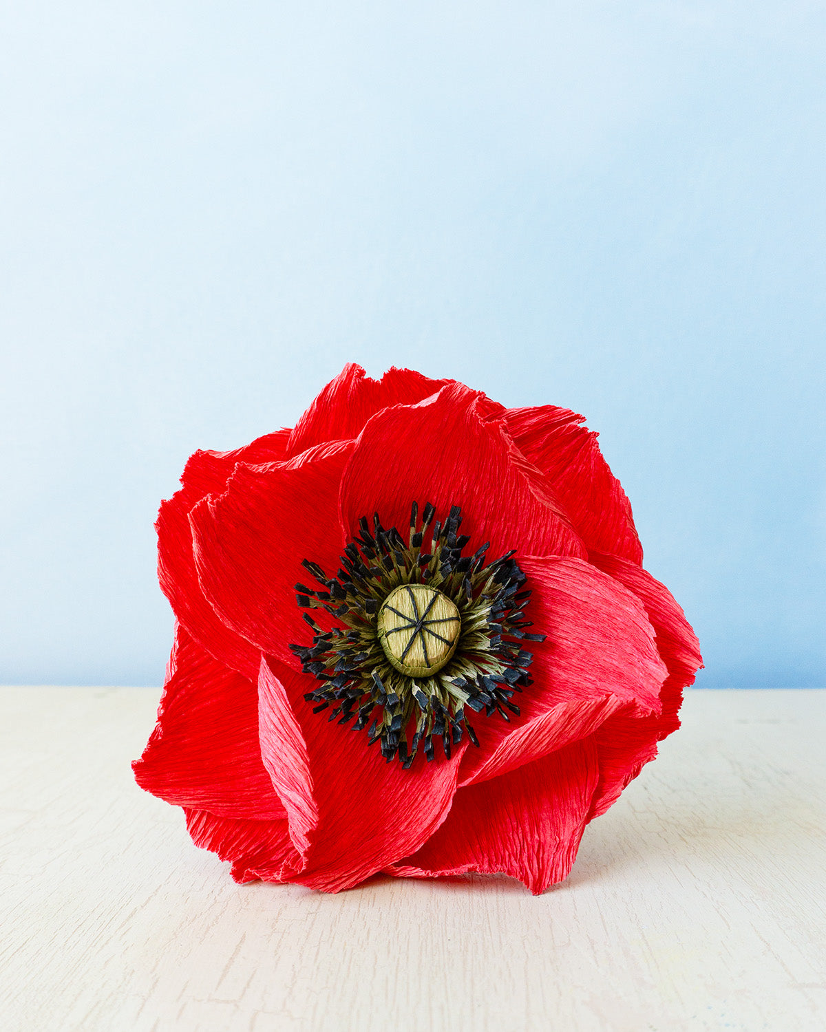 handmade paper flower - red poppy