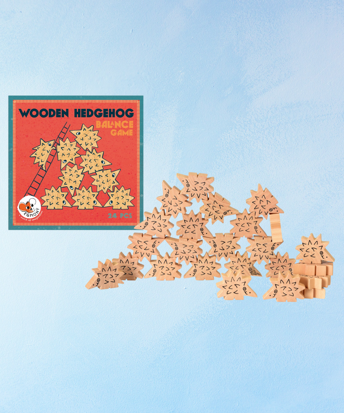 jeu - équilibre hérisson en bois