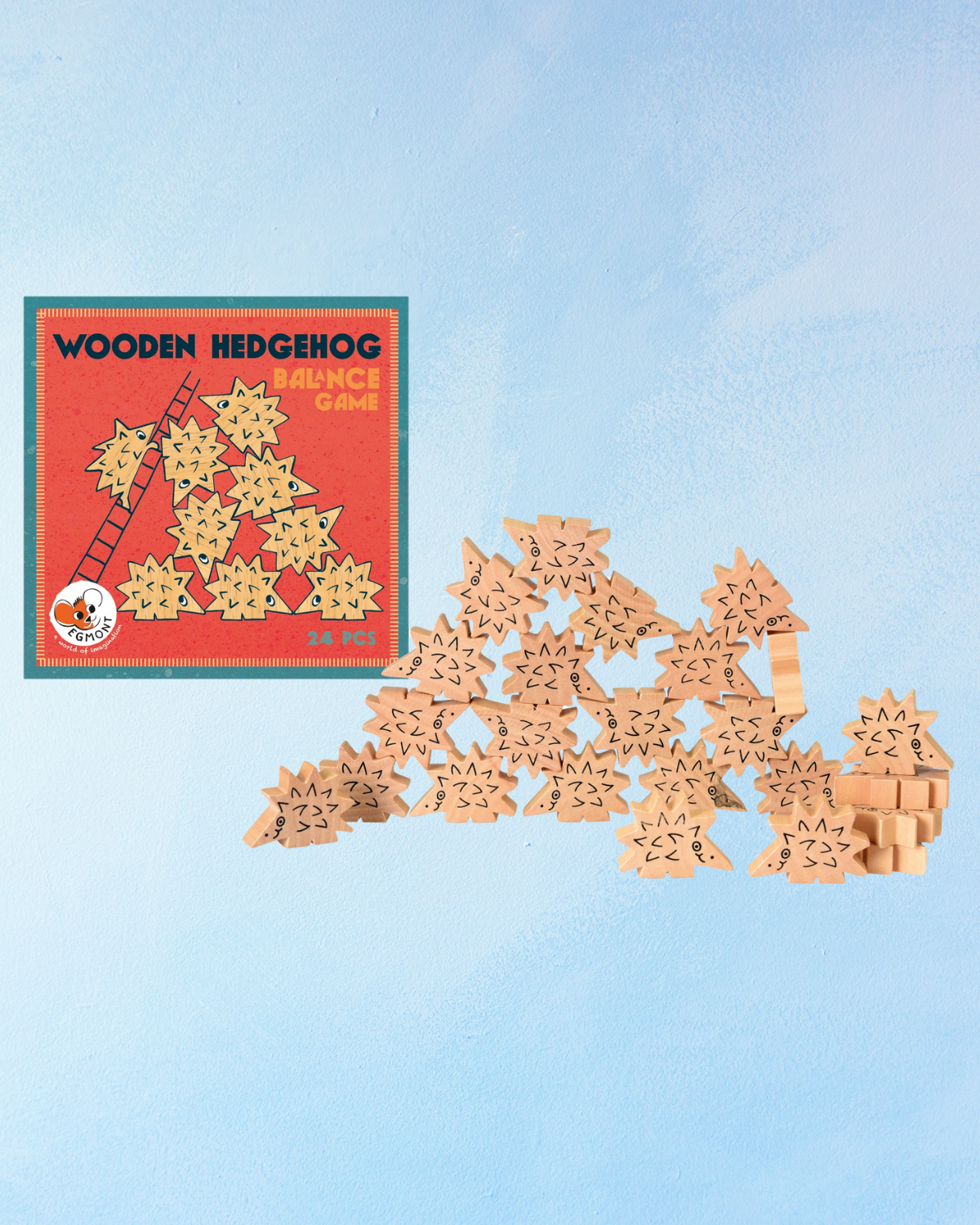 wooden hedgehog balance game