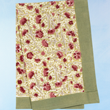 tea towel - meadows: red and green