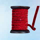 ribbon - red glitter - 10 metres