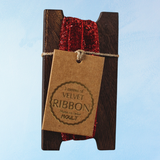 ribbon - red glitter velvet - 3 metres