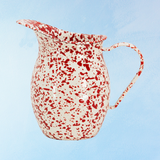 enamelware - small pitcher: red splatter