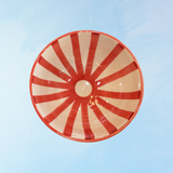 ceramic - red painted salad bowl