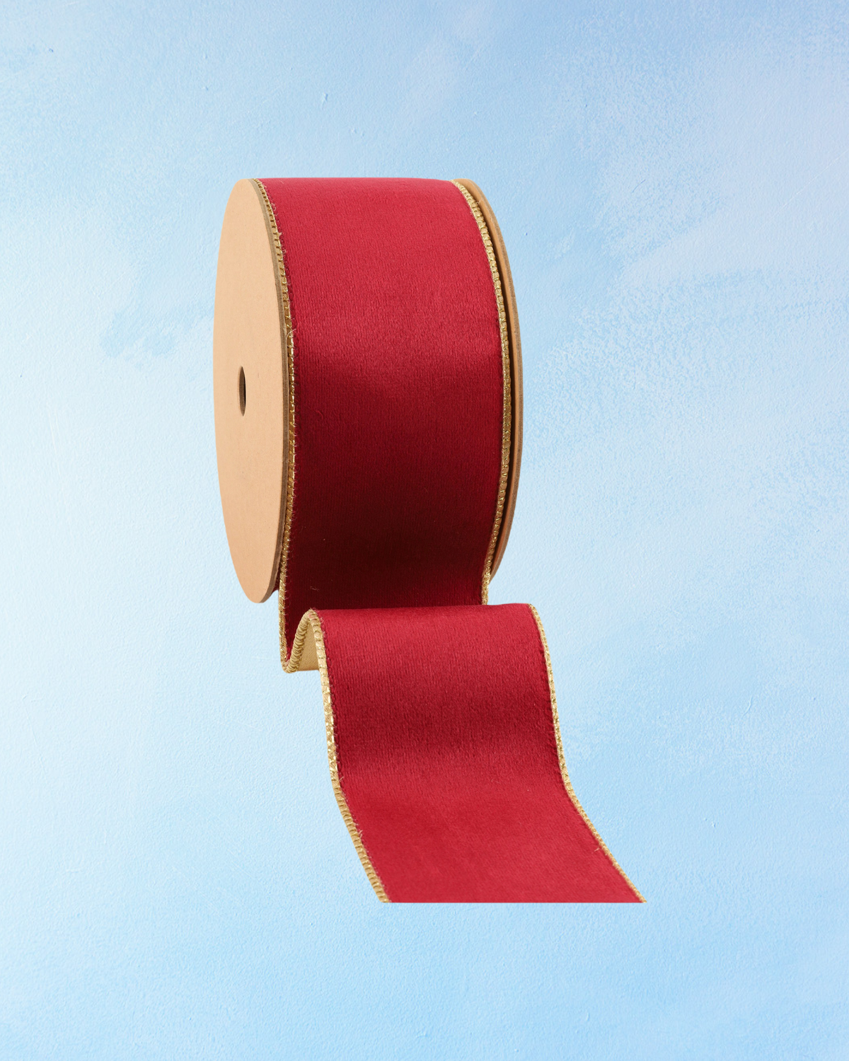 ribbon - 2.5 inch reversible - burgundy/gold