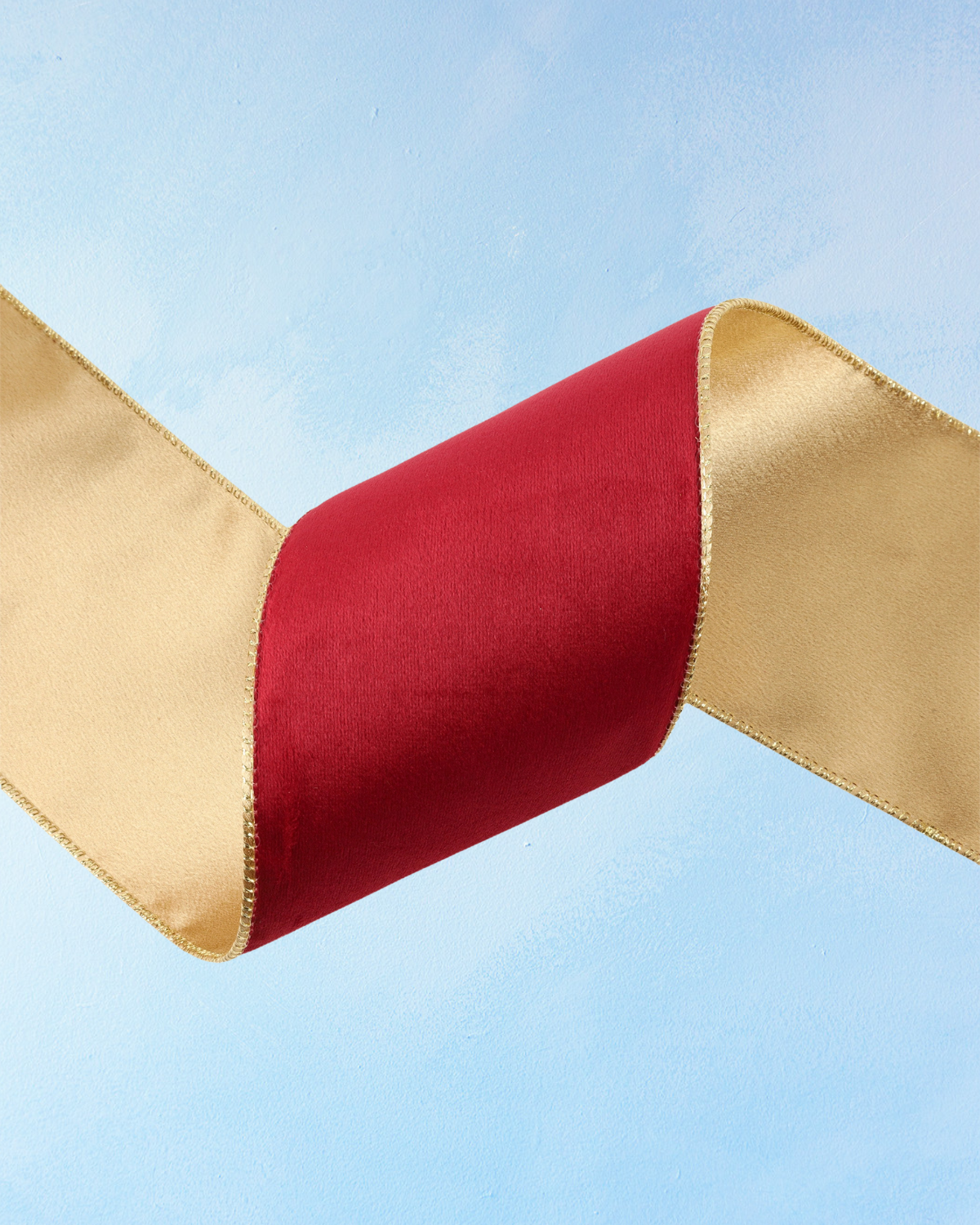 ribbon - 2.5 inch reversible - burgundy/gold